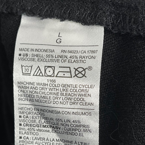 Old Navy Fit & Flare Sleeveless Linen Blend Midi Dress Women L Black Jack Preppy - Picture 4 of 10